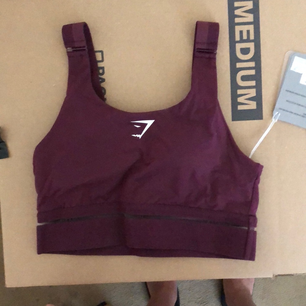 Gymshark maroon sports bra